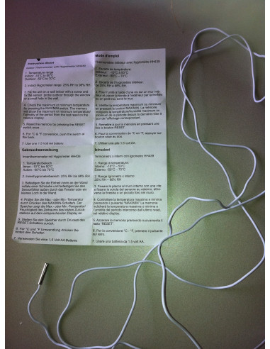 Thermomètre/hygromètre  Min-Max  In/Out