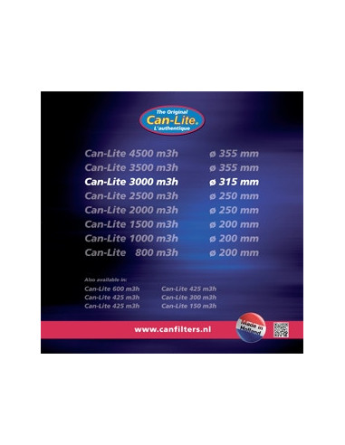 Can-Lite 3000 (3000-3500m³/h) Ø 315 mm