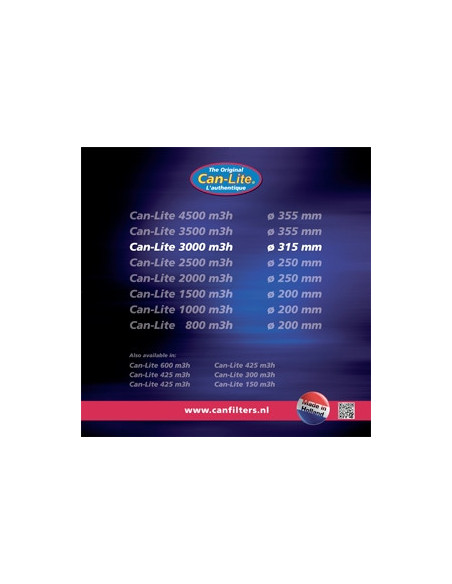 Can-Lite 3000 (3000-3500m³/h) Ø 250mm