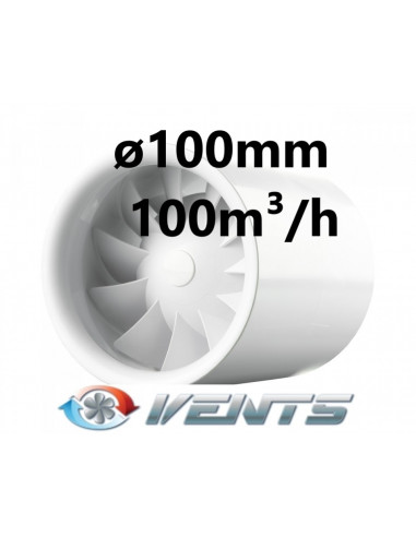 VENTS Quietline 100mm Ø 100m³/h