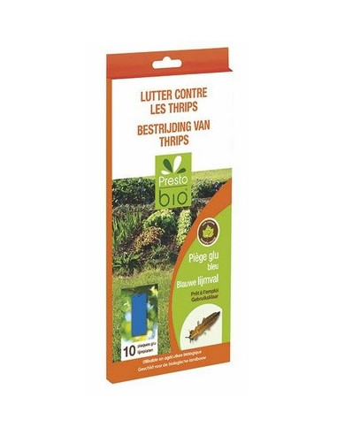 PIEGES A GLU CHROMATIQUES Bleu Thrips  PRESTOBIO  10 pcs