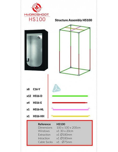 Hydro Shoot 100x100x200cm