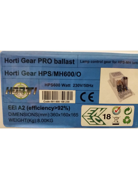 Ballast Gear "Open" 600 Watt