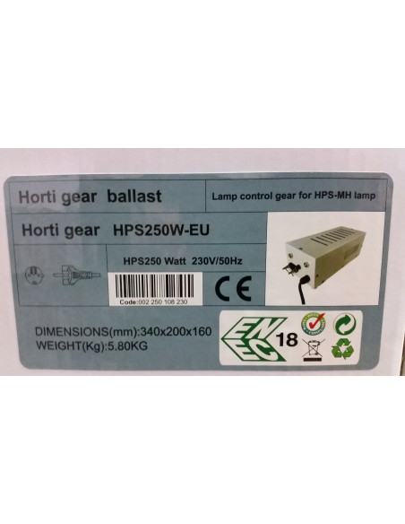 Ballast Pro Gear 250 Watt