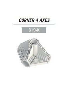 Coin en K 4 Axes ø 19mm 2