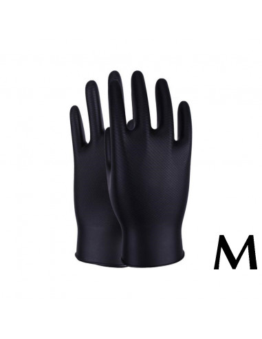 Black Nitrile Gloves (x50pcs) M