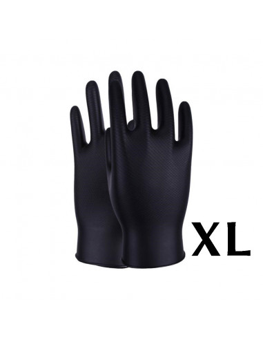 Gants de Protection en Nitrile Noir (x50pcs) XL