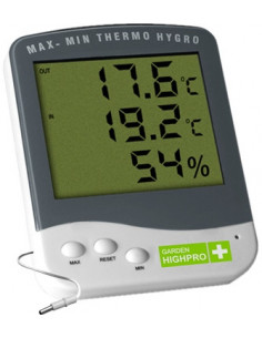 Thermomètre / Hygromètre Max/Min Garden Highpro Prenium