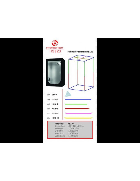 Hydro Shoot 120x120x200cm