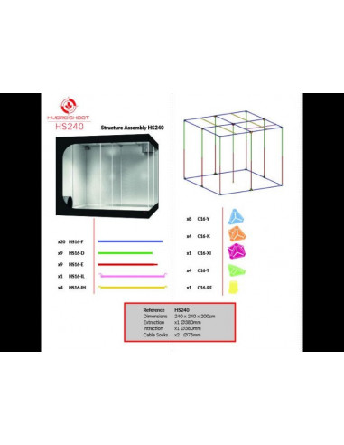 Hydro Shoot 238x238x200cm