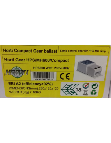 Horti Gear Compact 600 W