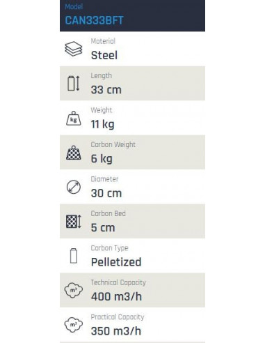 Can Filters 333BFT (350-400m³/h) (150 Ø)