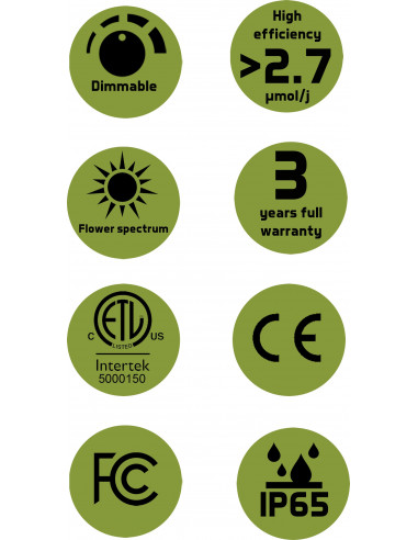 Hortimol MXH8 Led 480w FSS 2.7 μmol/J
